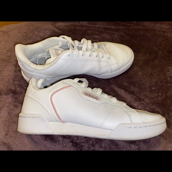 adidas Shoes - White and pink Adidas Rogueras. Size 8